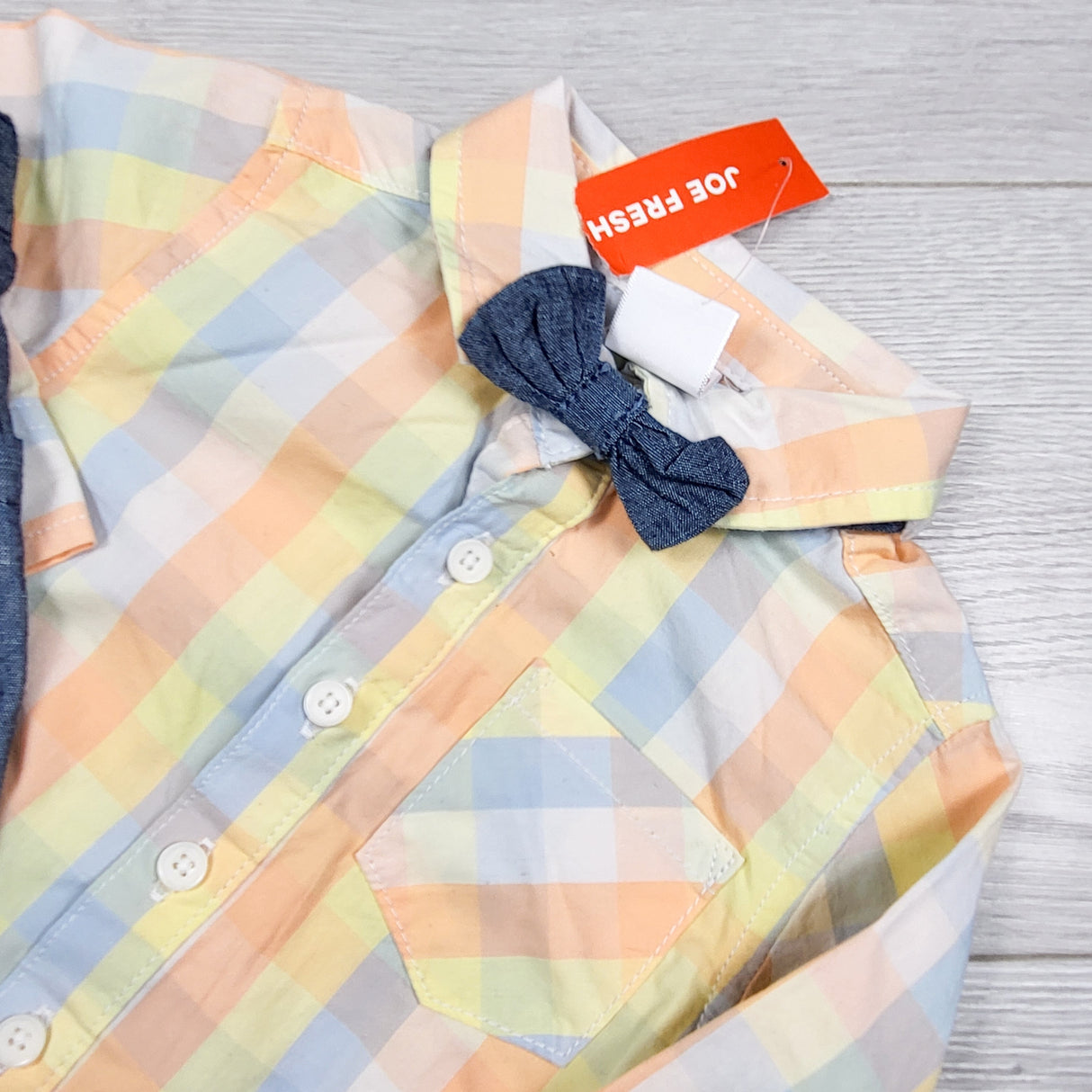 NEW - Joe Fresh 2pc set with bow tie. Size 6-12 months