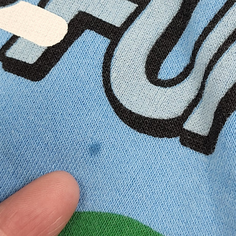 H and M blue sweatshirt with elves and snowmen. Size 2-4T - AS IS