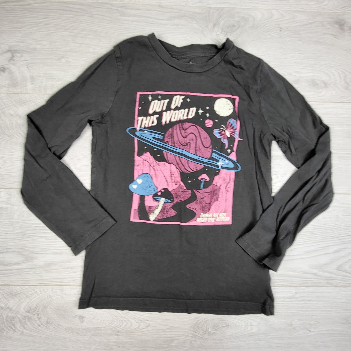 Joe grey "Out of This World" top. Size 10/12