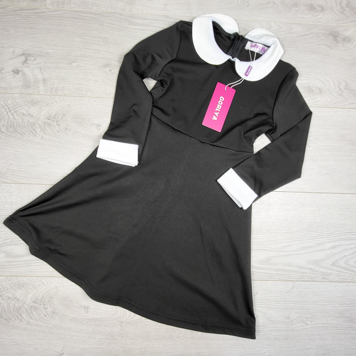 NEW - Gorlya black Wednesday style dress. Size 4/5T