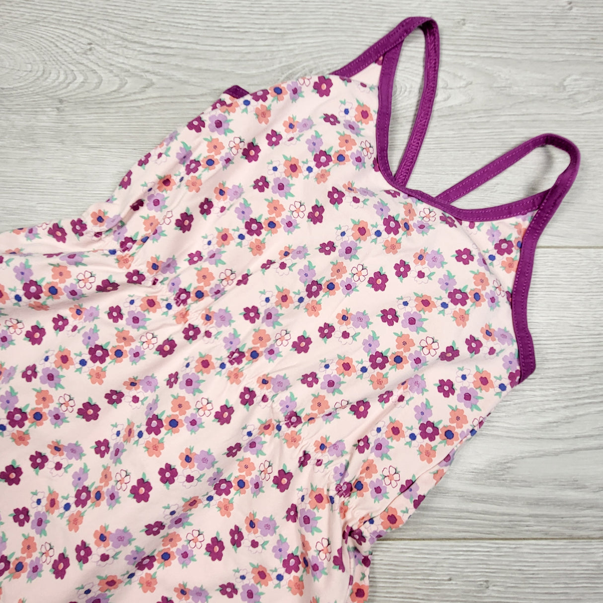 Peekaboo Beans pink floral print sleeveless dress. Size 8