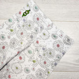 Peekaboo Beans grey leggings with wishing flowers. Size 6