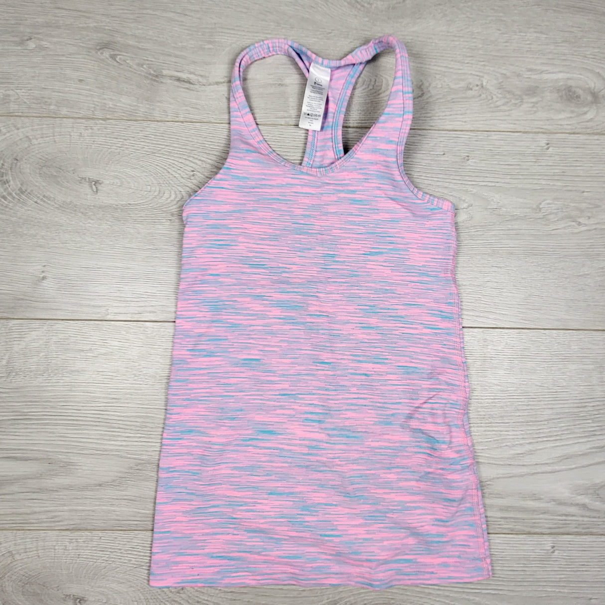 Ivivva (Lululmeon) heathered pink and blue active tank top. Size 7