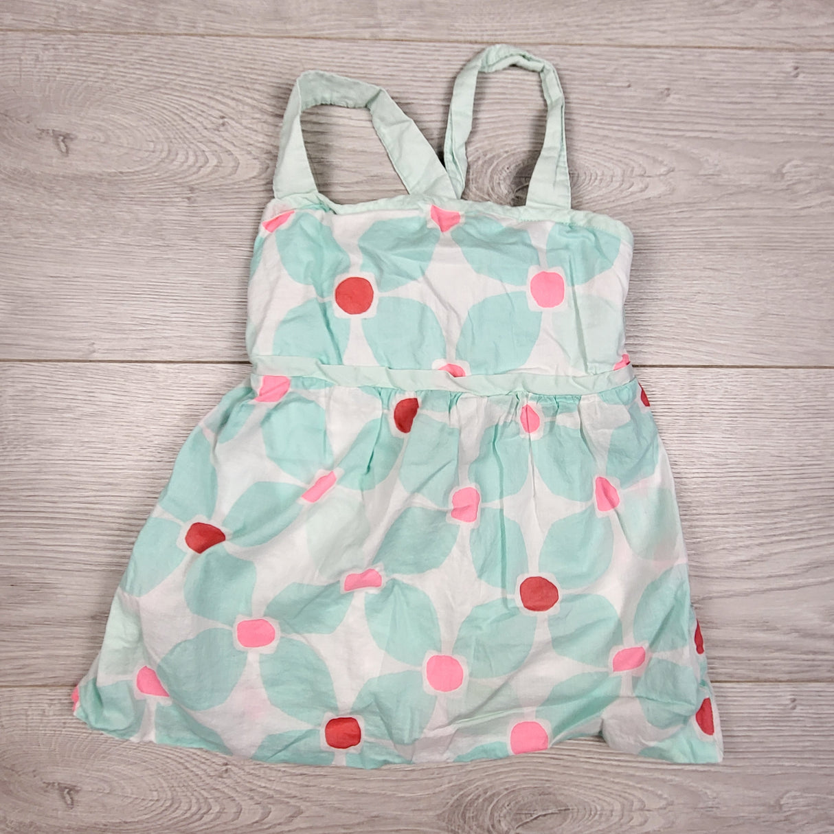 Gymboree blue floral print sleeveless top. size 6