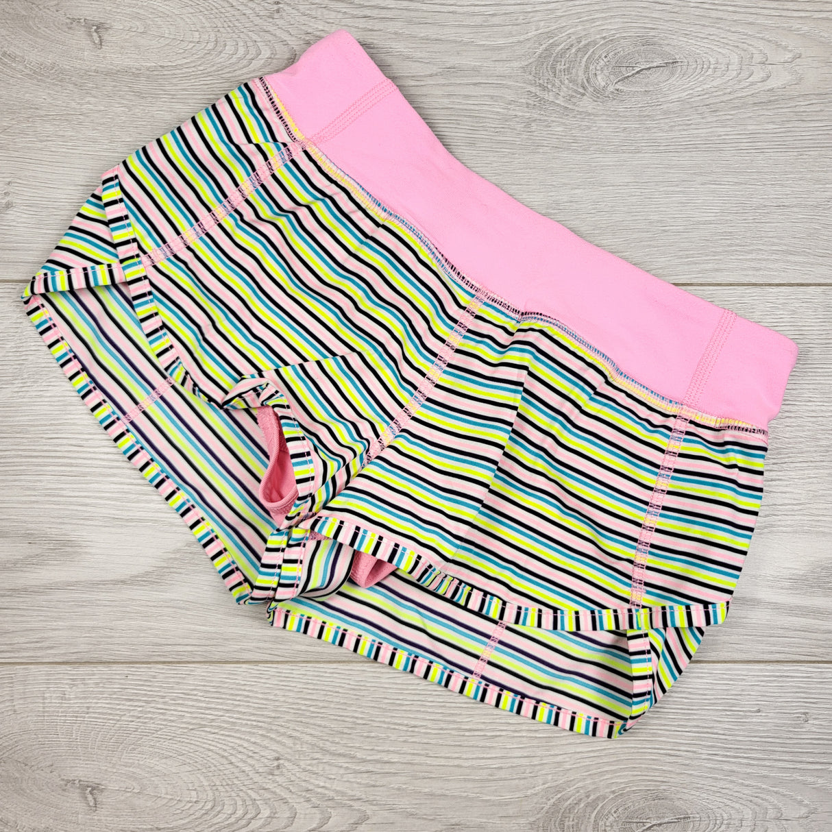 Ivivva (Lululemon) striped runnning shorts. Size 8