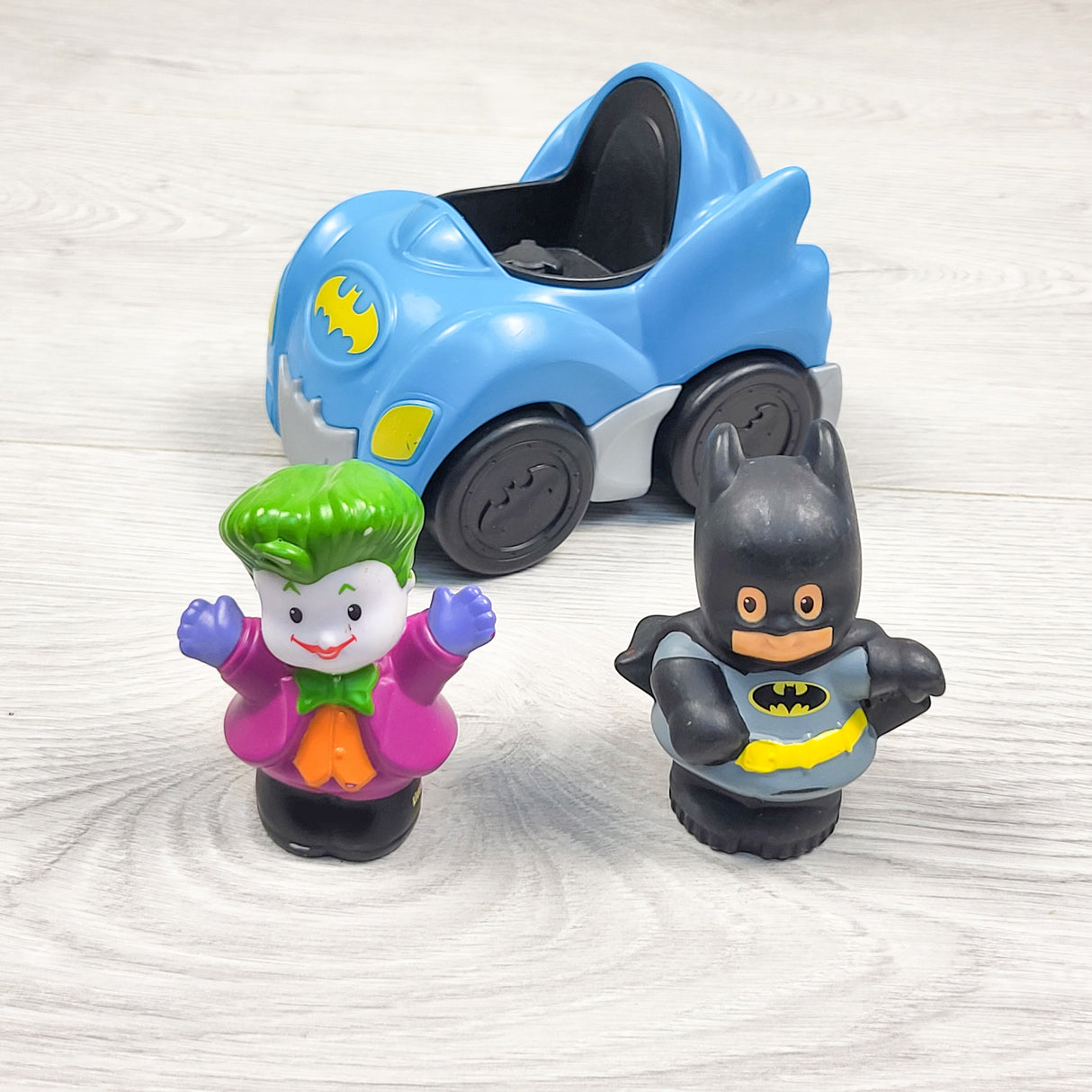 Little People Batmobile car + 2 figures