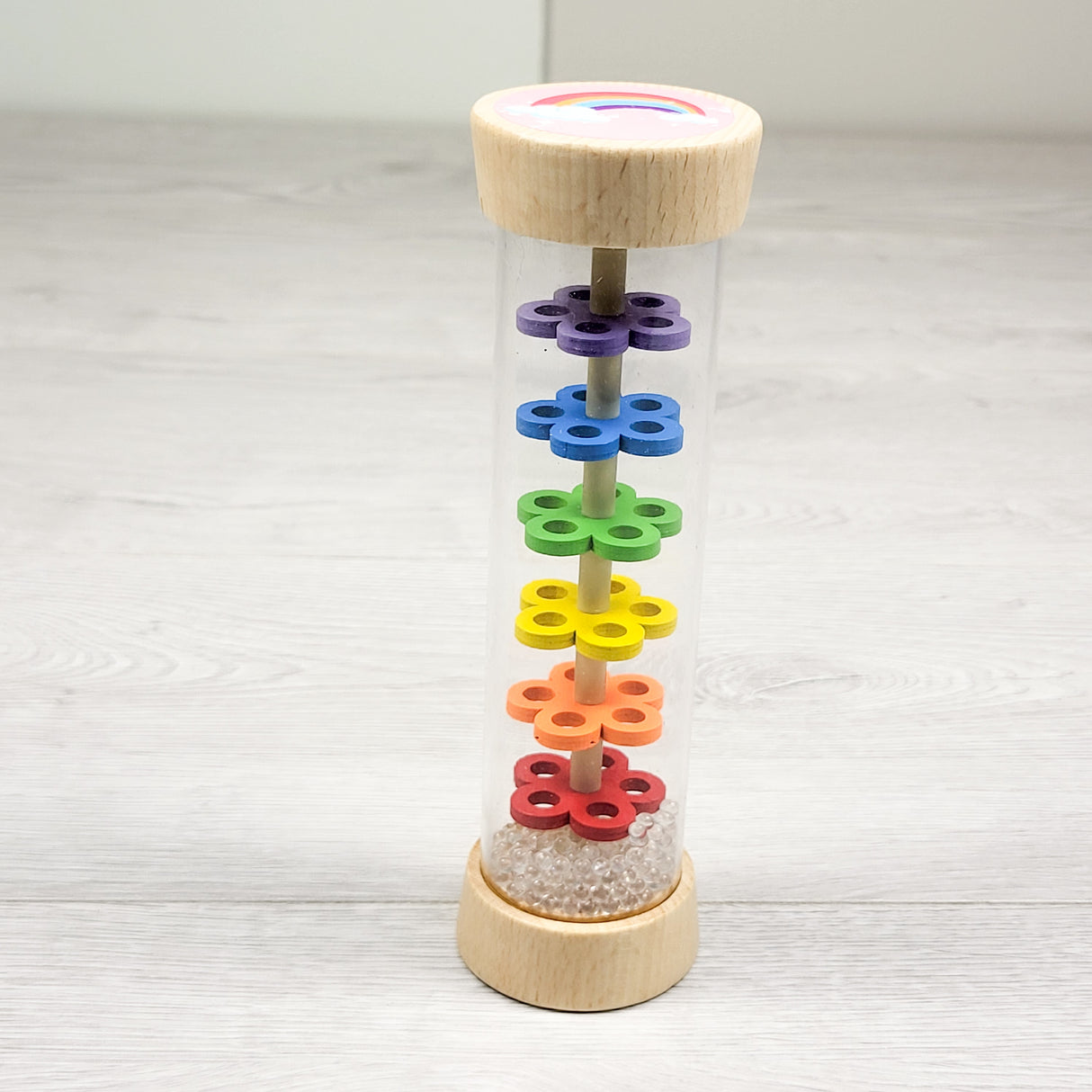 Wooden rainmaker toy
