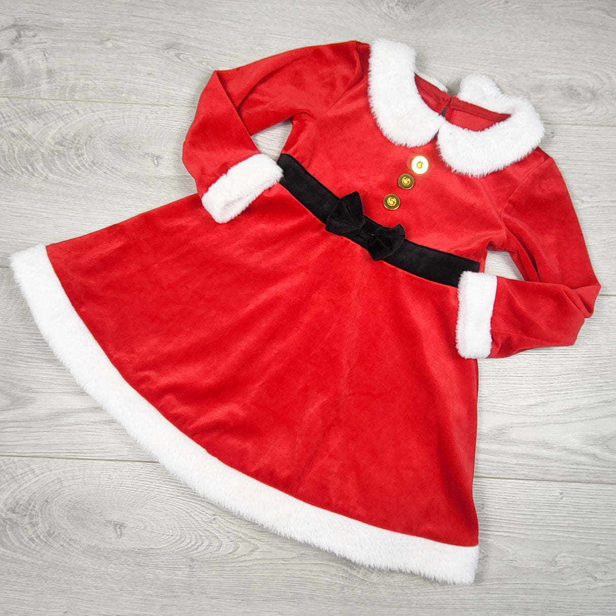 George red velour Santa dress. Size 3T