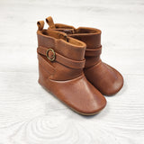 Old Navy brown soft soled booties. Size 6-12 months
