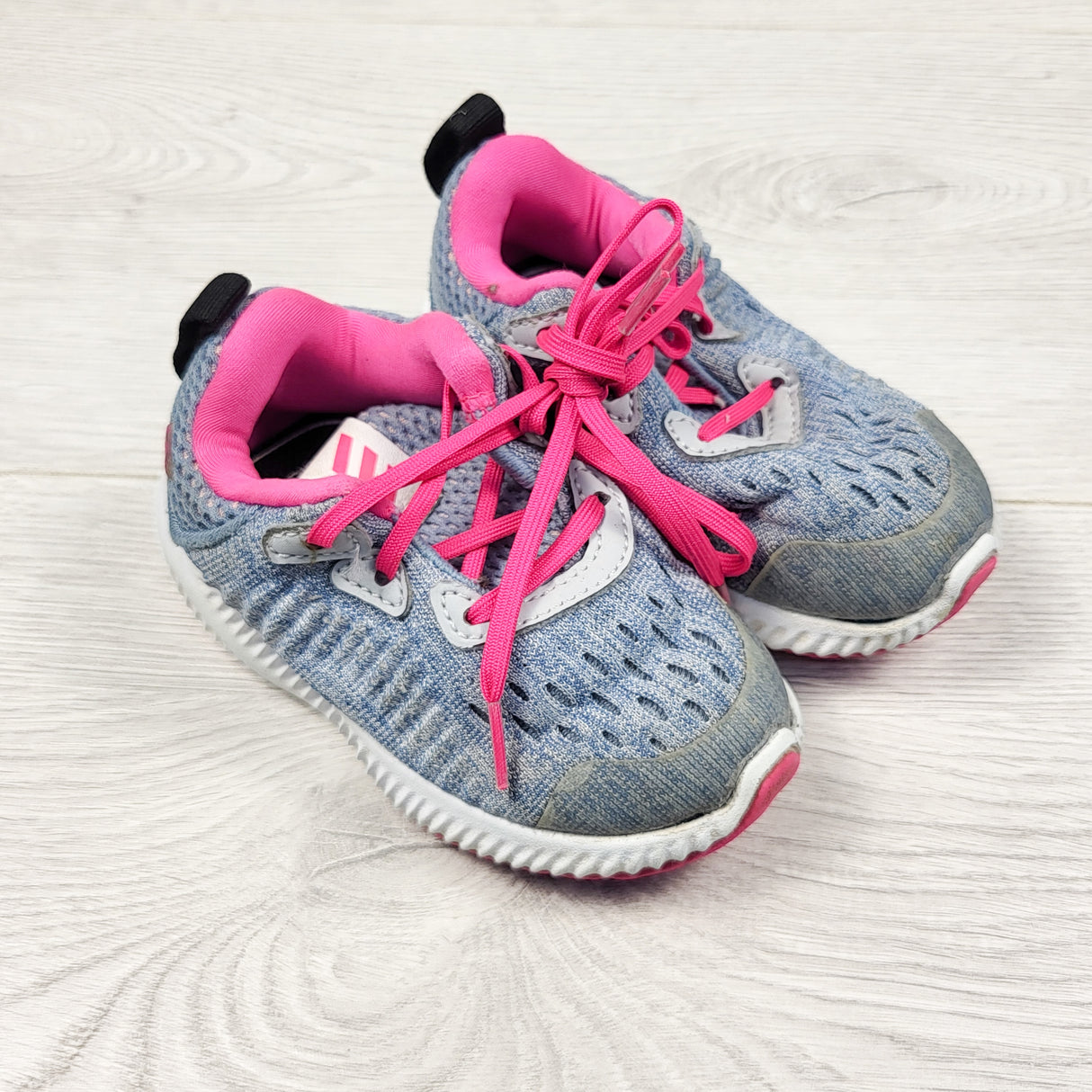 Adidas heathered blue 'Alphabounce" sneakers. Toddler size 5