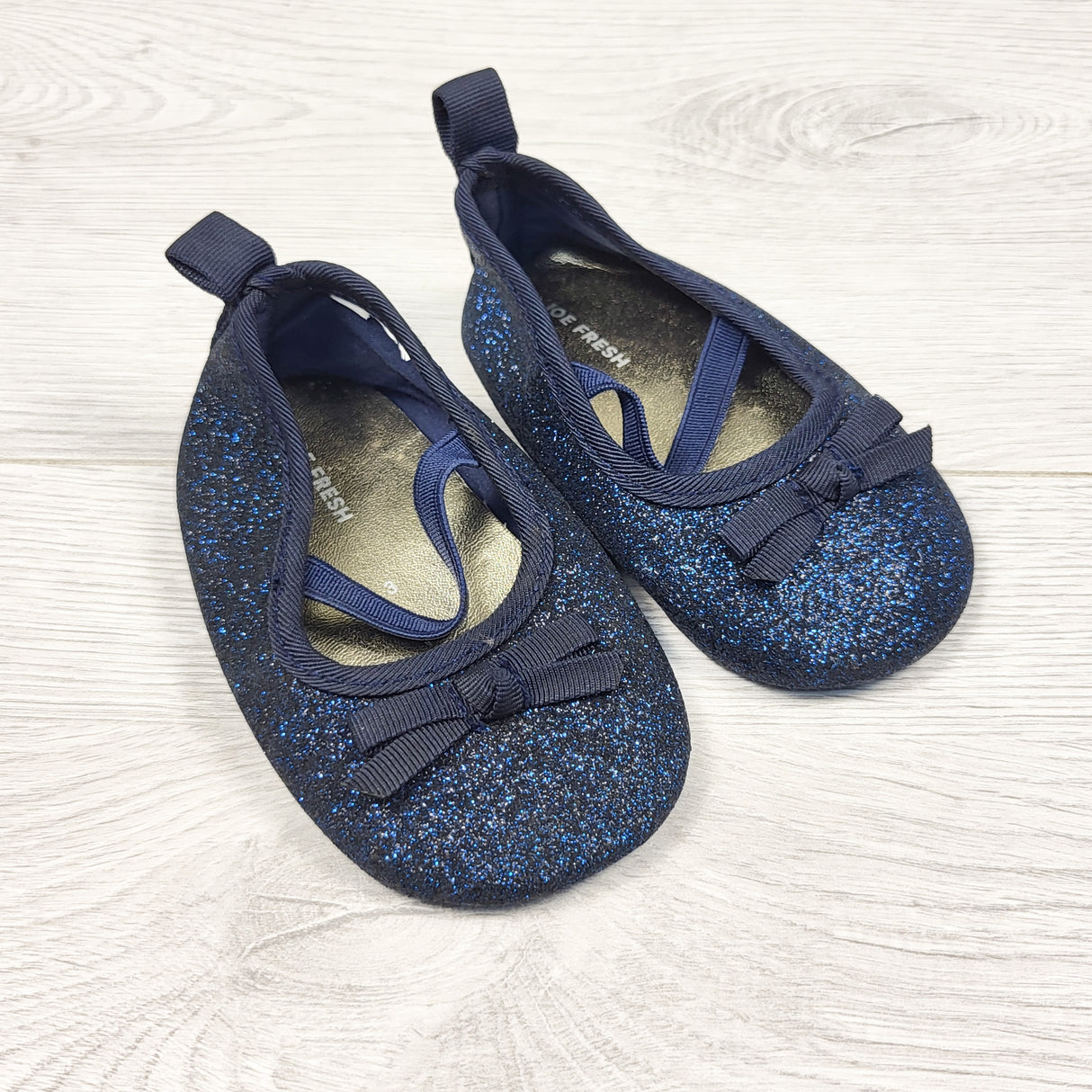 Joe blue sparkle soft soled shoes. Infant size 3