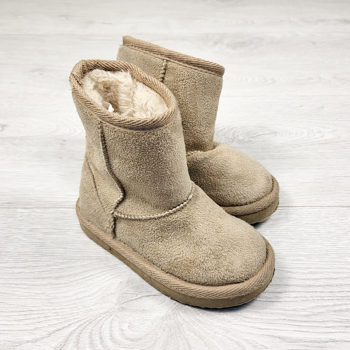 Faux suede slipper boots. Size 6