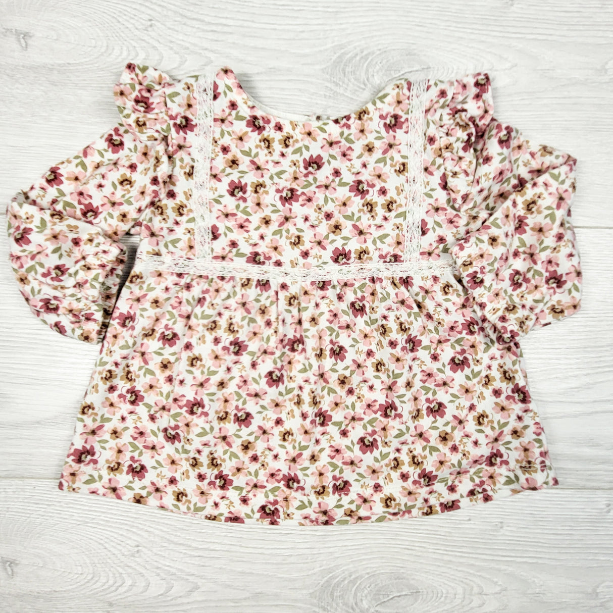 Baby B'gosh floral print top. Size 12 months