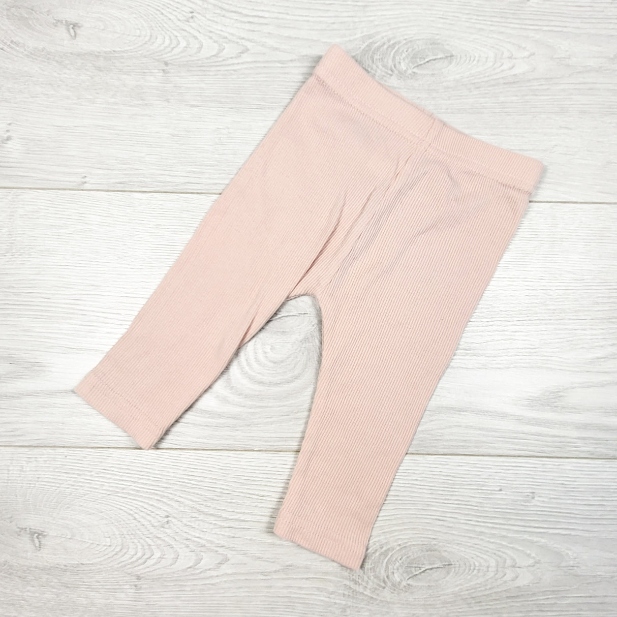 Shabby Chic pink ribbed leggings. Size 3-6 months
