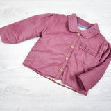 7 For All Mankind pink sherpa lined corduroy jacket. Size 12 months