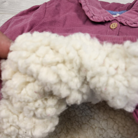 7 For All Mankind pink sherpa lined corduroy jacket. Size 12 months