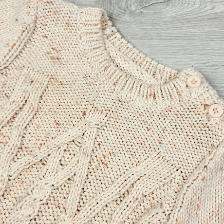 Joe pale peachy-pink sweater dress with speckles. Size 18-24 months
