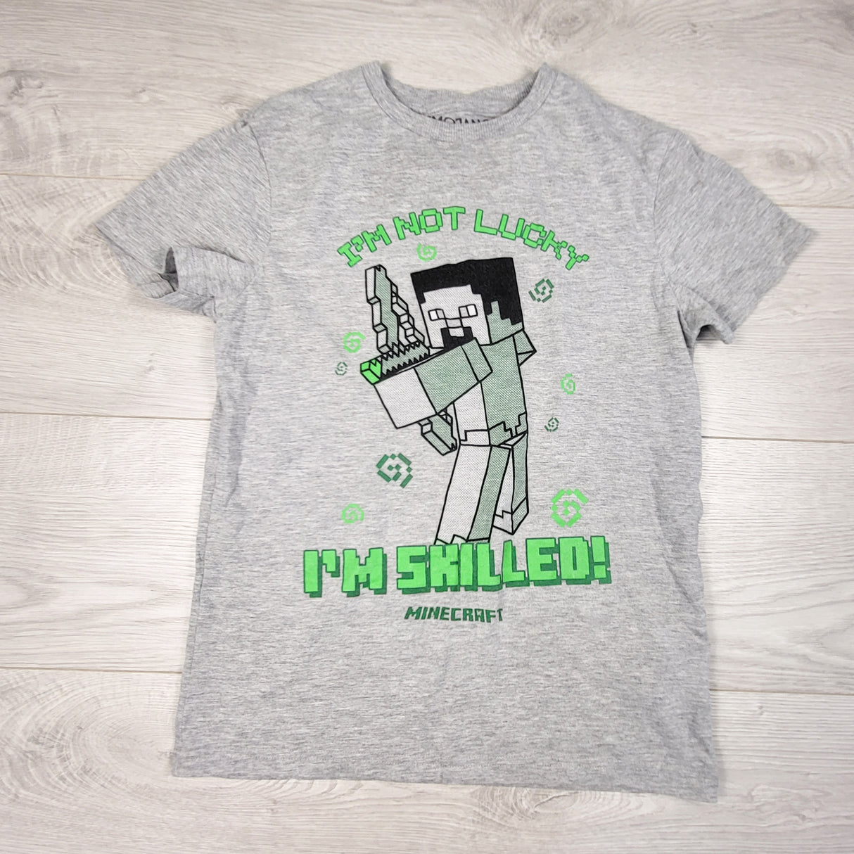 Mojang grey Minecraft t-shirt. Size 10/11