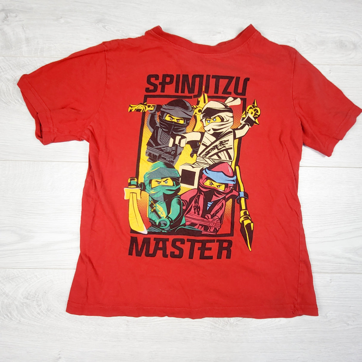 LEGO Ninjago red Spinjitzu Master t-shirt. Size 10/12