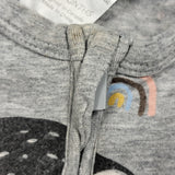 Good Luck Pajamas grey sloth print sleeper. Size 6-12 months - AS IS
