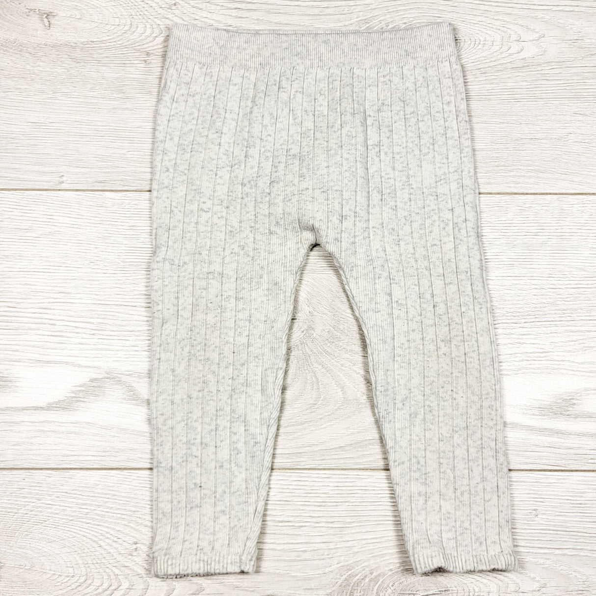 Anko grey ribbed knit leggings. Size 6-12 months