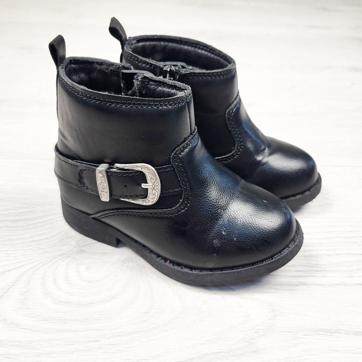 Oshkosh black ankle booties. Size 7