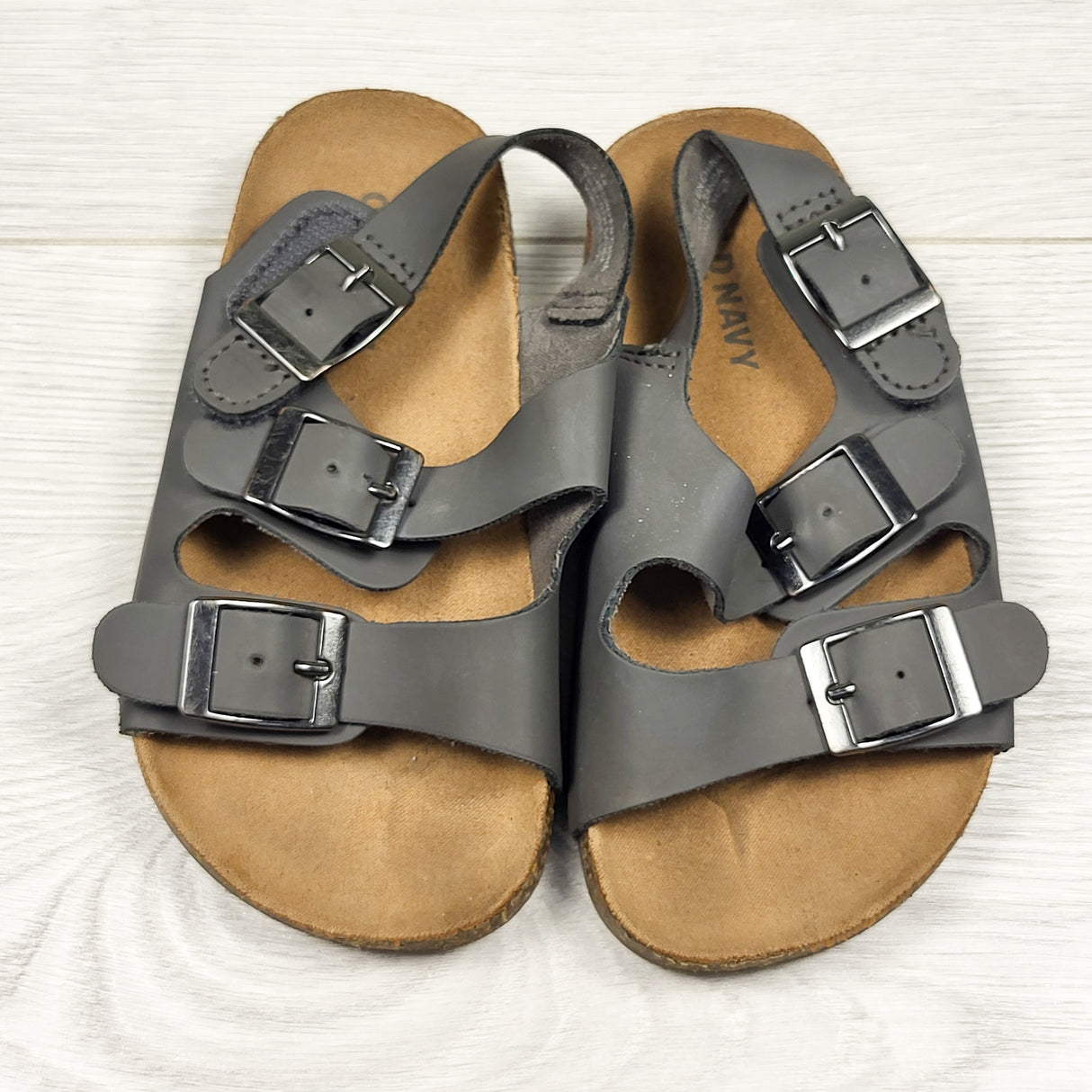 Old Navy grey buckle sandals. Size 7