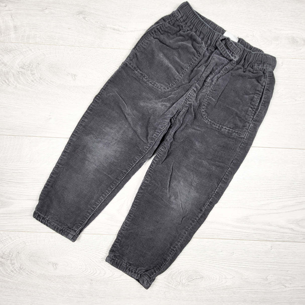 Zara grey drawstring corduroy pants. Size 3/4T