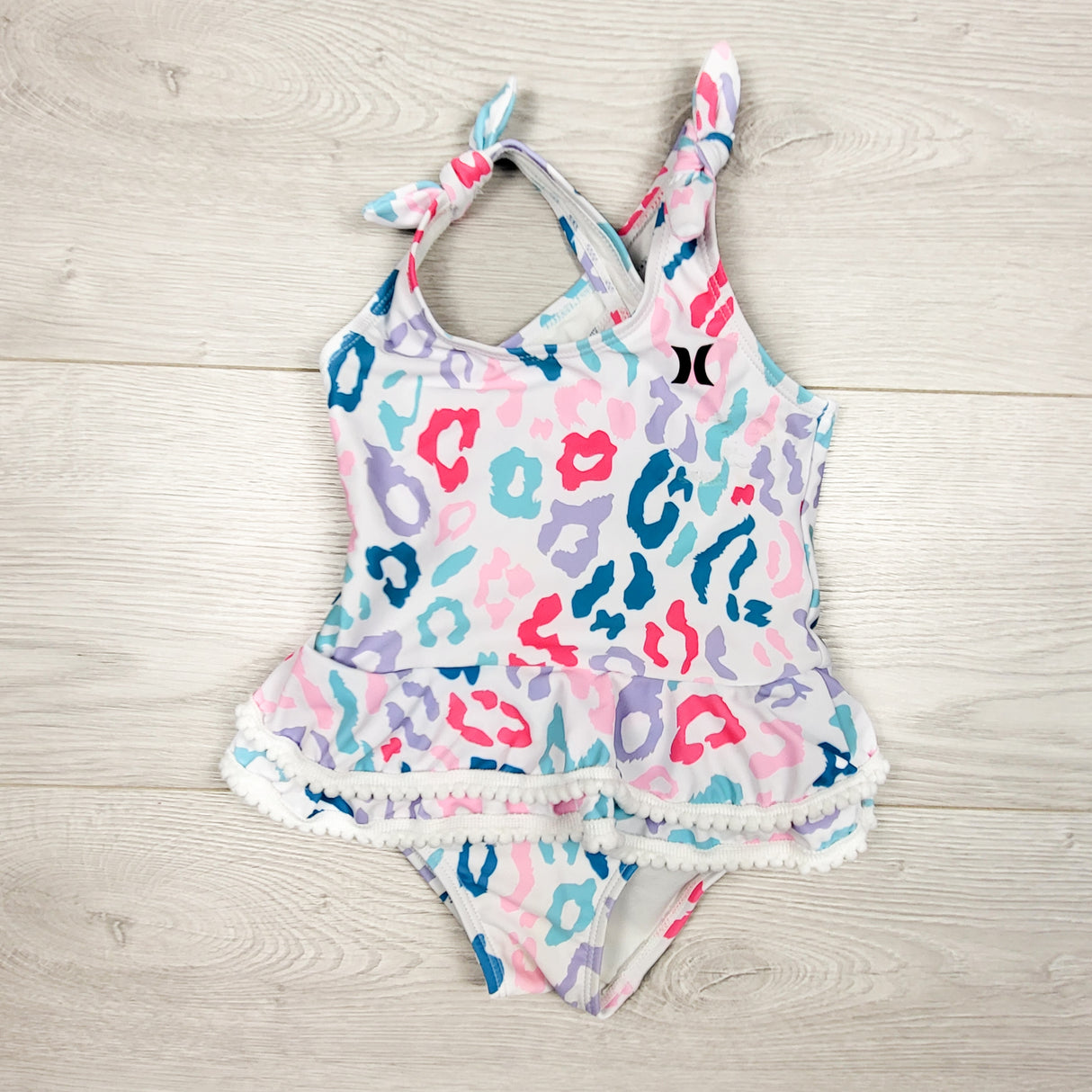 Hurley leopard print one piece swimsuit. Size 18 months