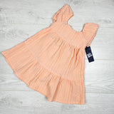 NEW - Baby B'gosh peachy-pink textured dress. Size 18 months