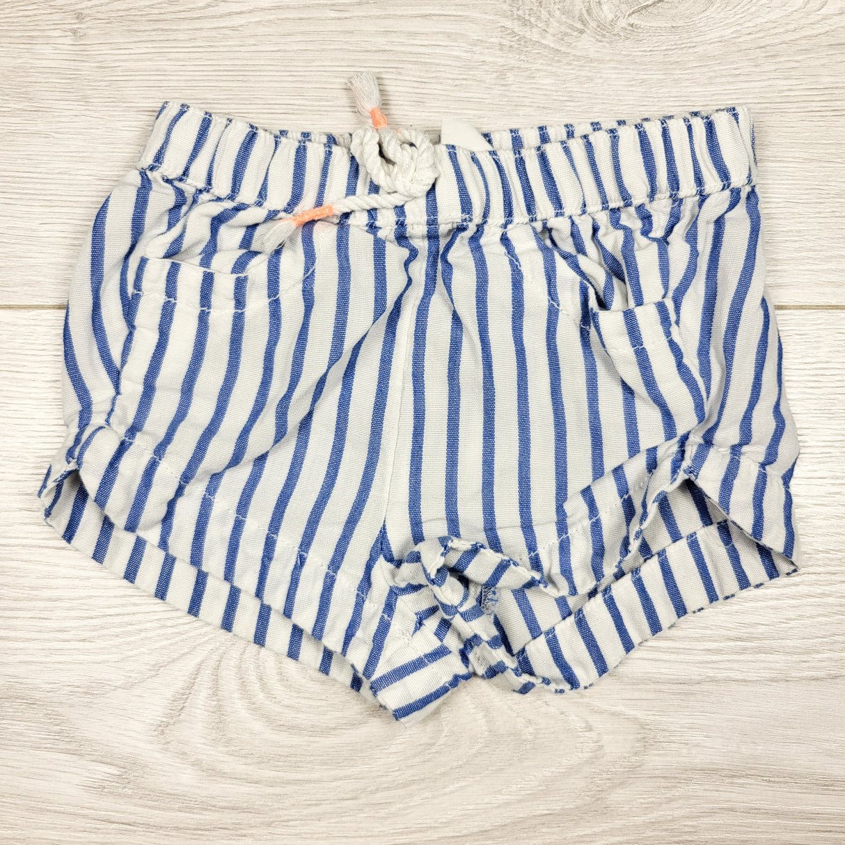 H and M blue striped shorts. Size 4-6 months