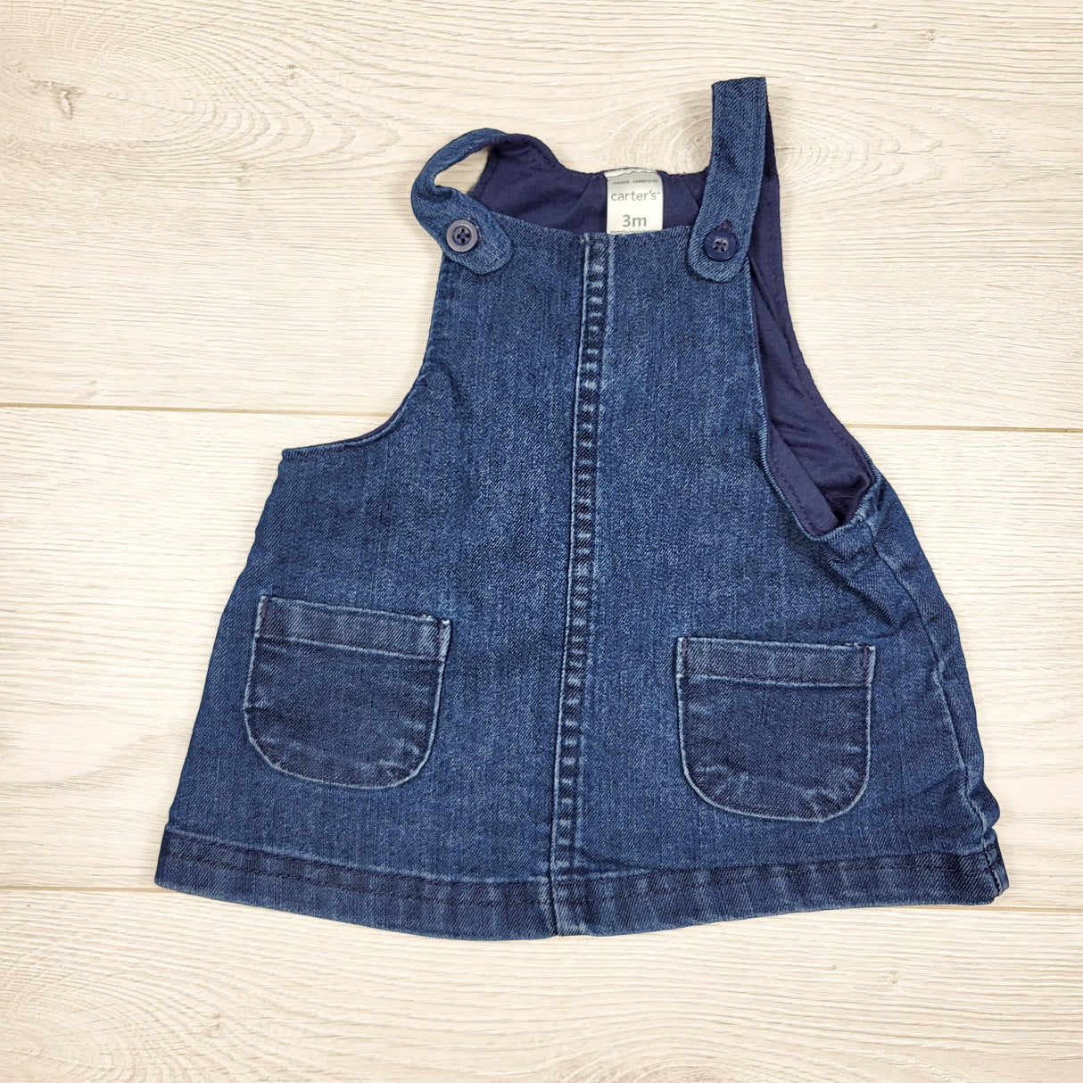 Carters denim pinafore dress. Size 3 months