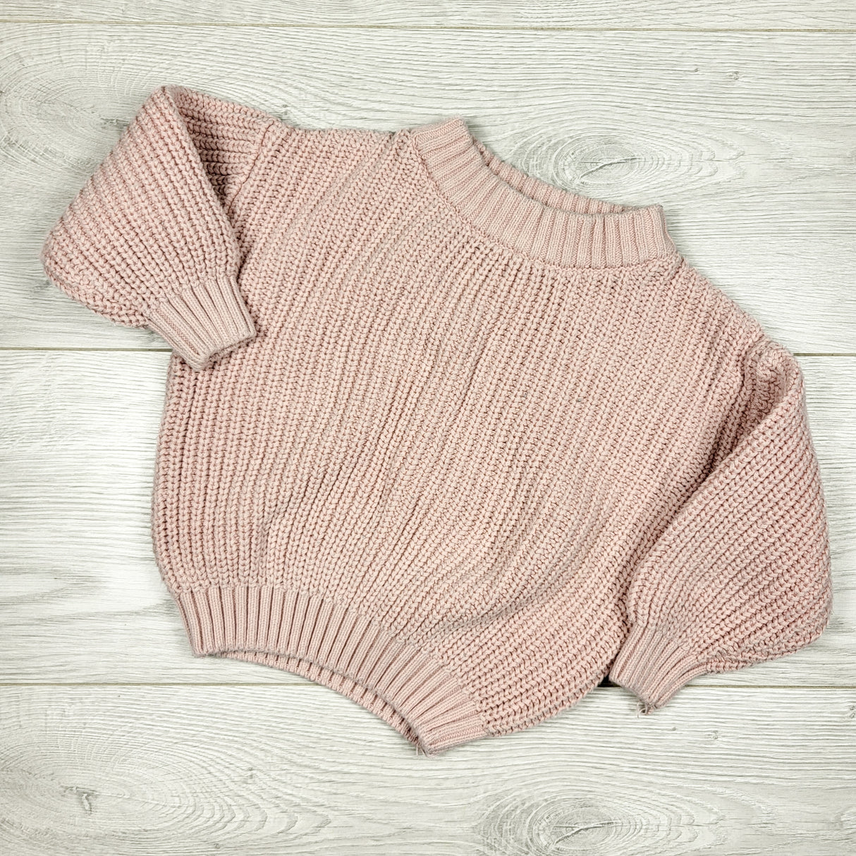 Rococo pink chunky knit sweater. Size 12 months