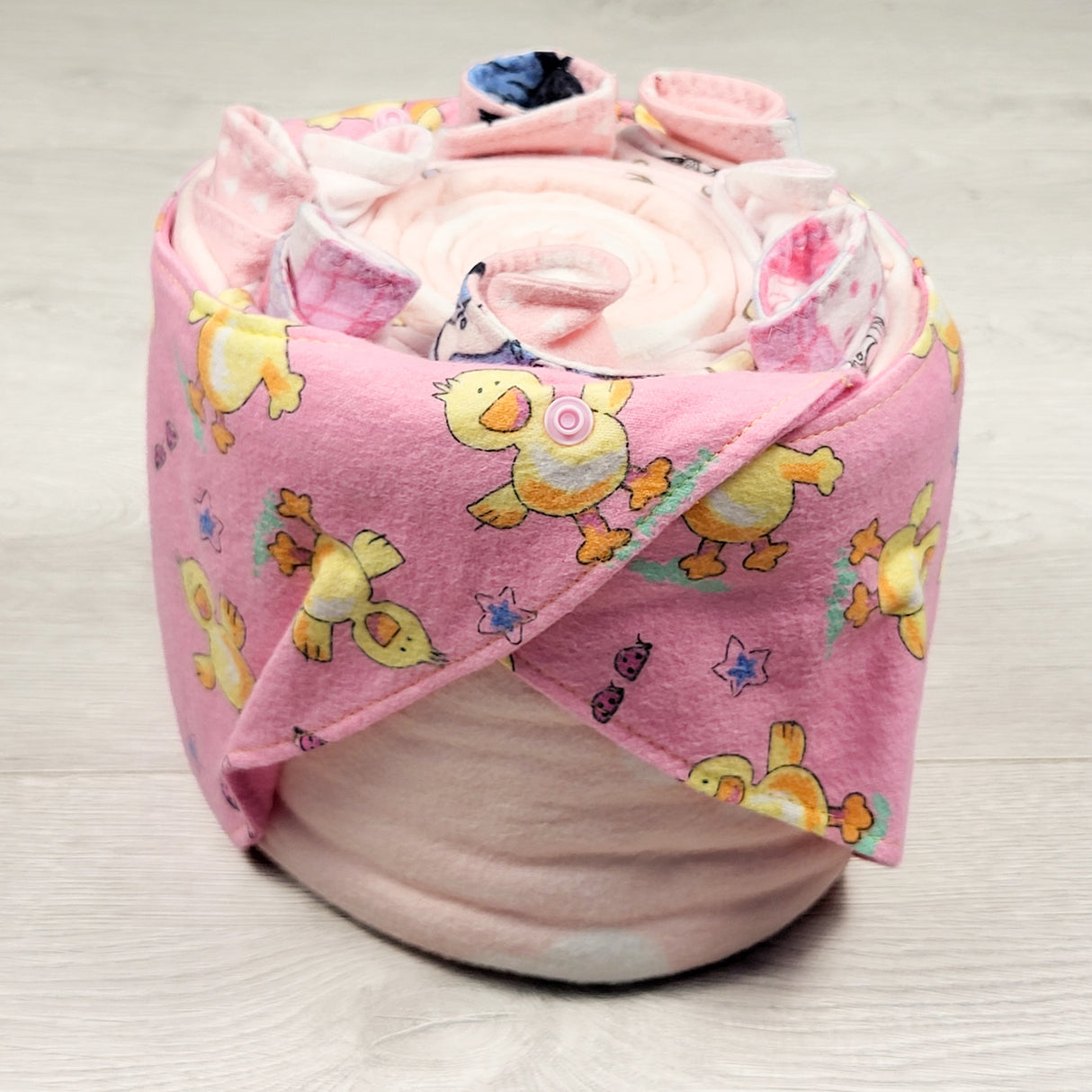 NEW - Flannel set (looks like receiving blanket, wipes and bibs) - sorry, no shipping
