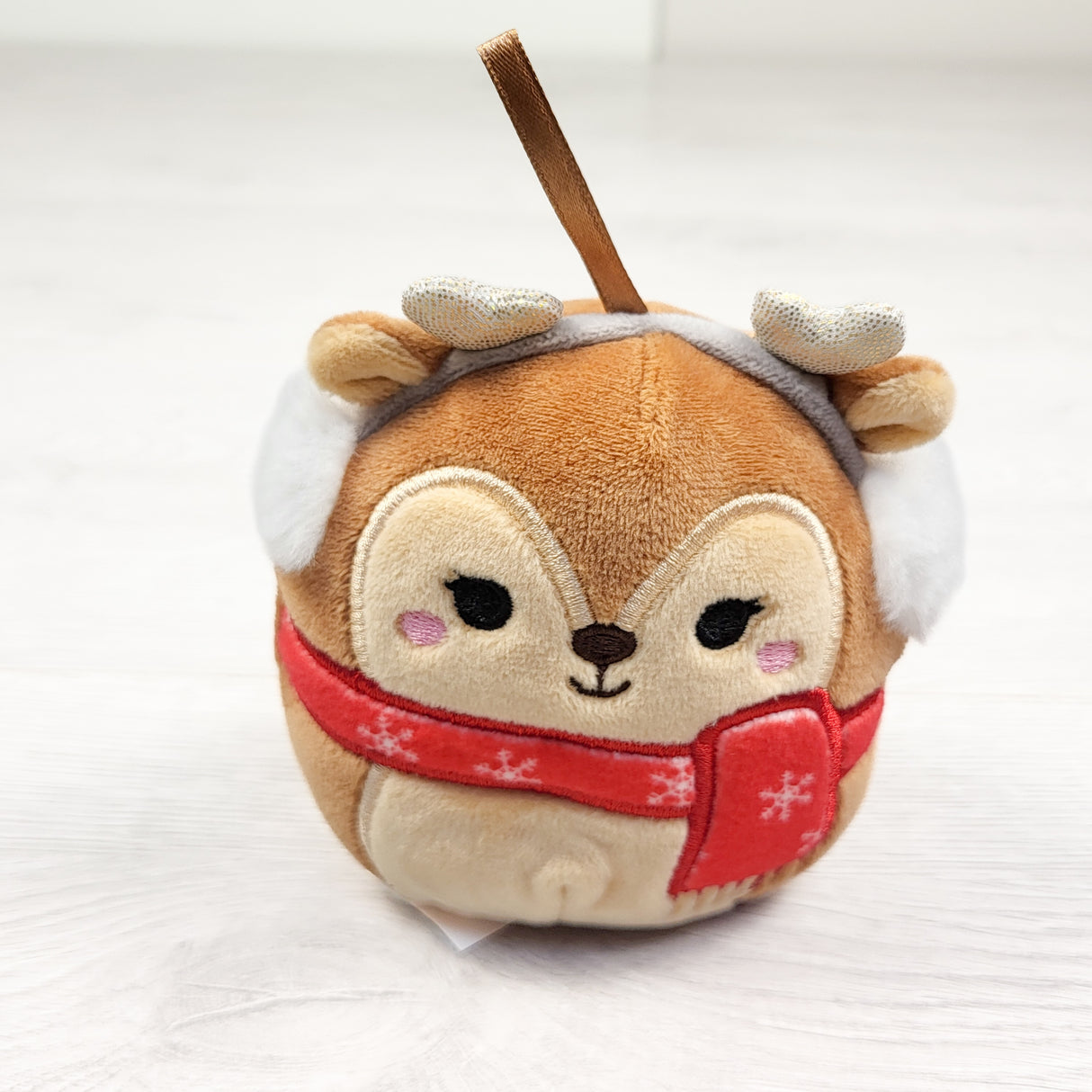 Squishmallows plush reindeer ornament