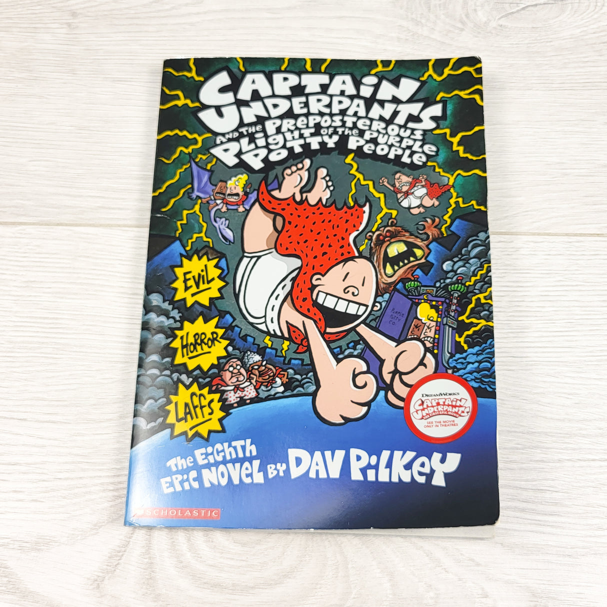 Captain Underpants "Purple Potty People" soft cover book