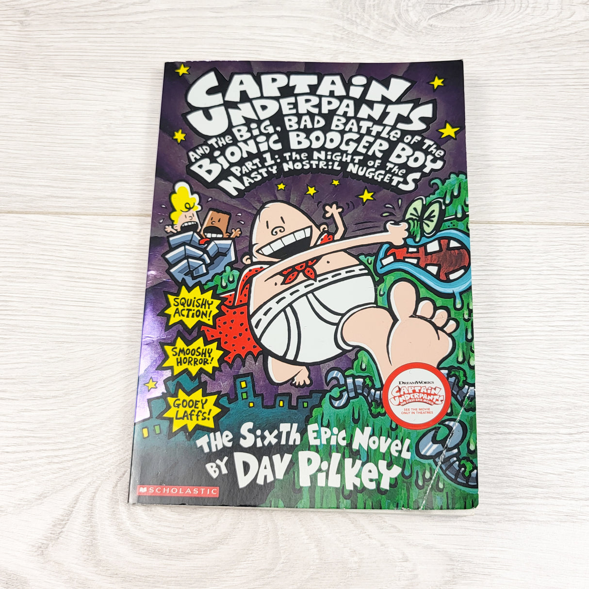 Captain Underpants "Bionic Booger Boy" soft cover book