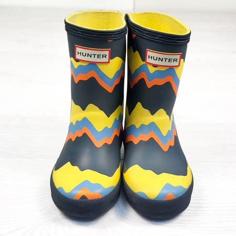 Hunter "First Storm Stripe" rain boots. Size 6
