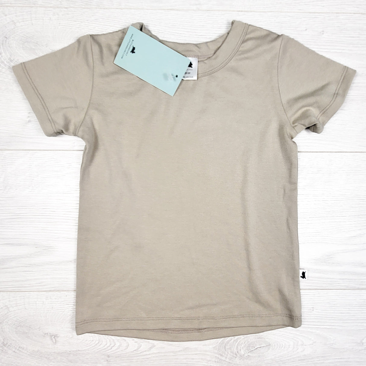 NEW - Little and Lively beige bamboo t-shirt. Size 2/3T
