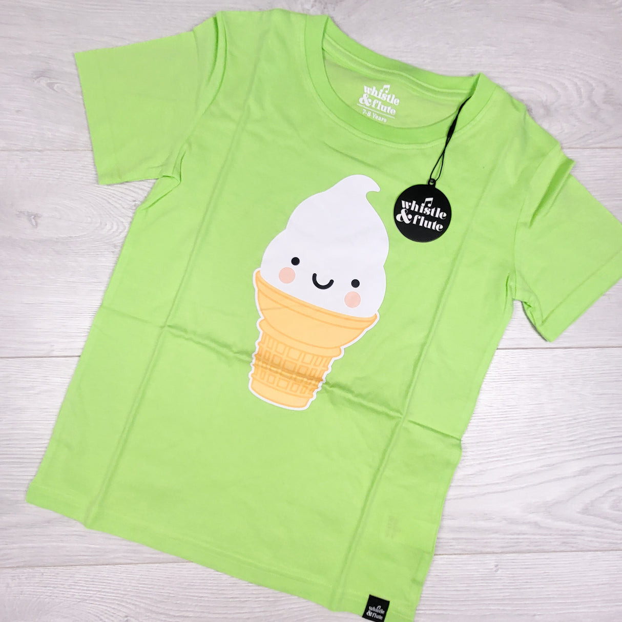 NEW - Whistle and Flute soft serve ice cream t-shirt. Size 7/8