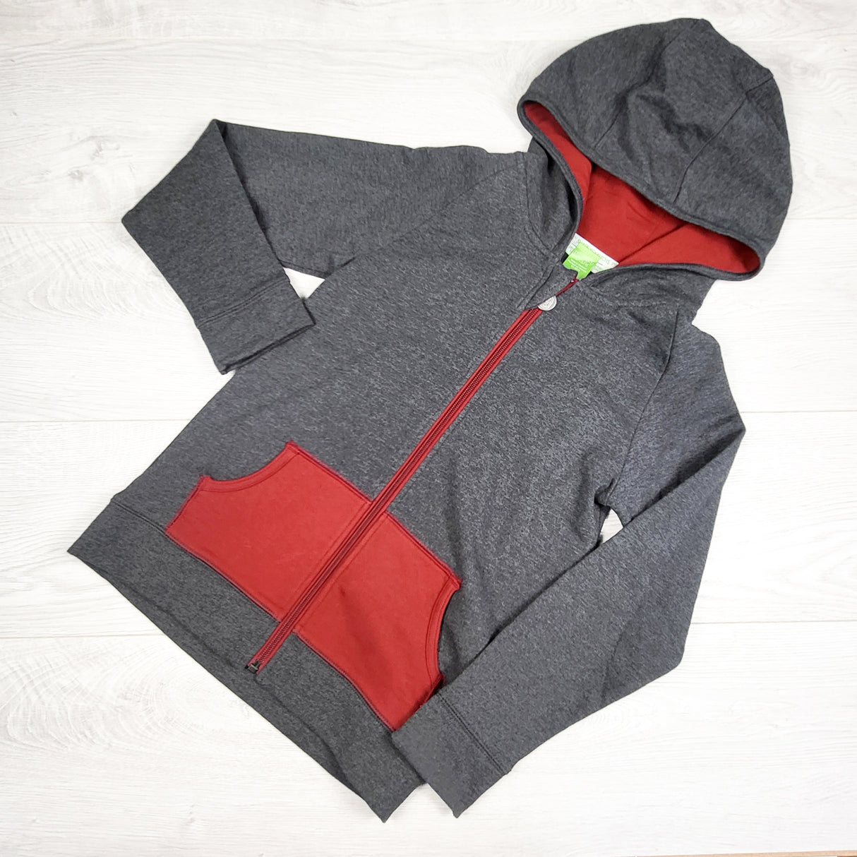 NEW - Peekaboo Beans grey "On the Go" hoodie. Size 7