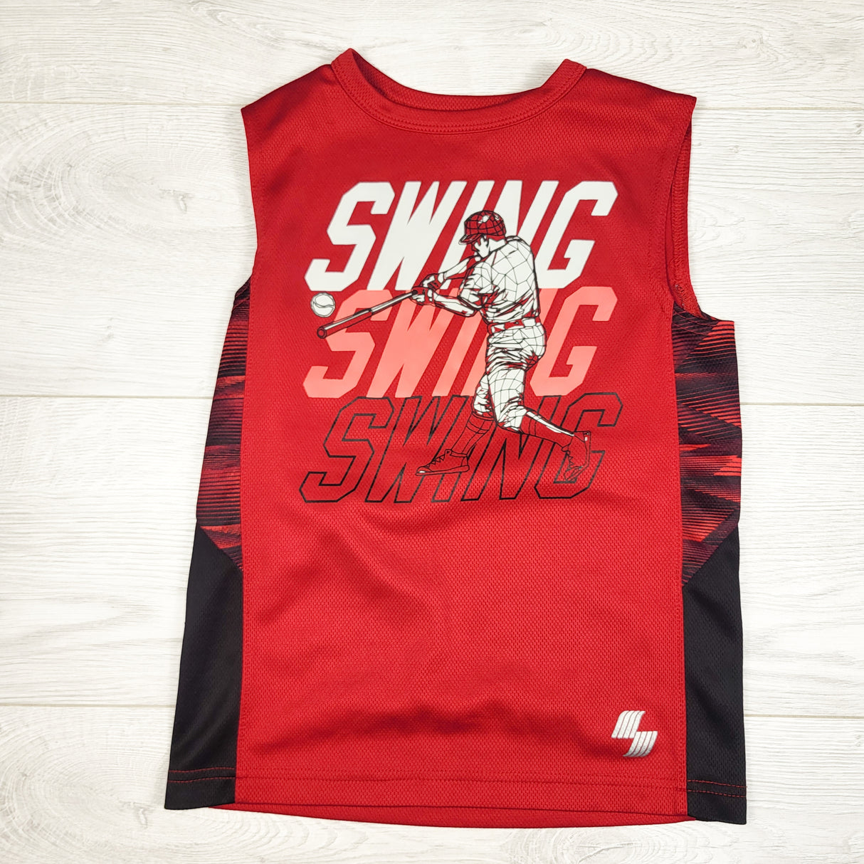 Children's Place red and black "Swing" active tank top. Size 5/6