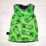 Minecraft reversible double knit active tank. Approx size 5/6