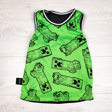 Minecraft reversible double knit active tank. Approx size 5/6