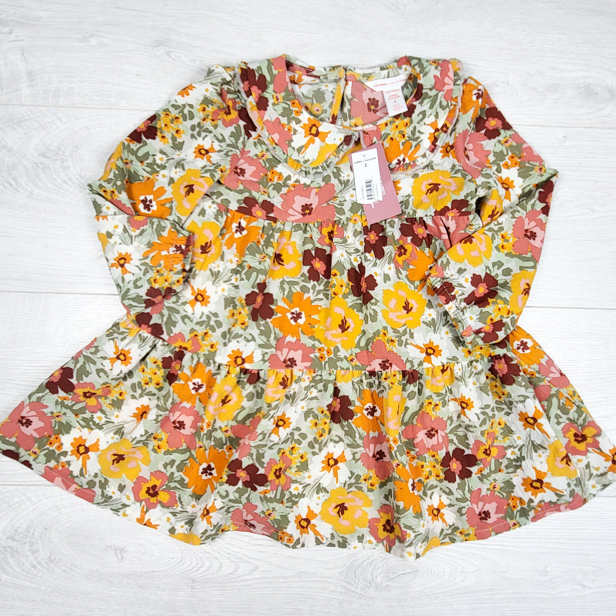 NEW - Joe Fresh x Jillian Harris floral print chiffon dress. Size 2T