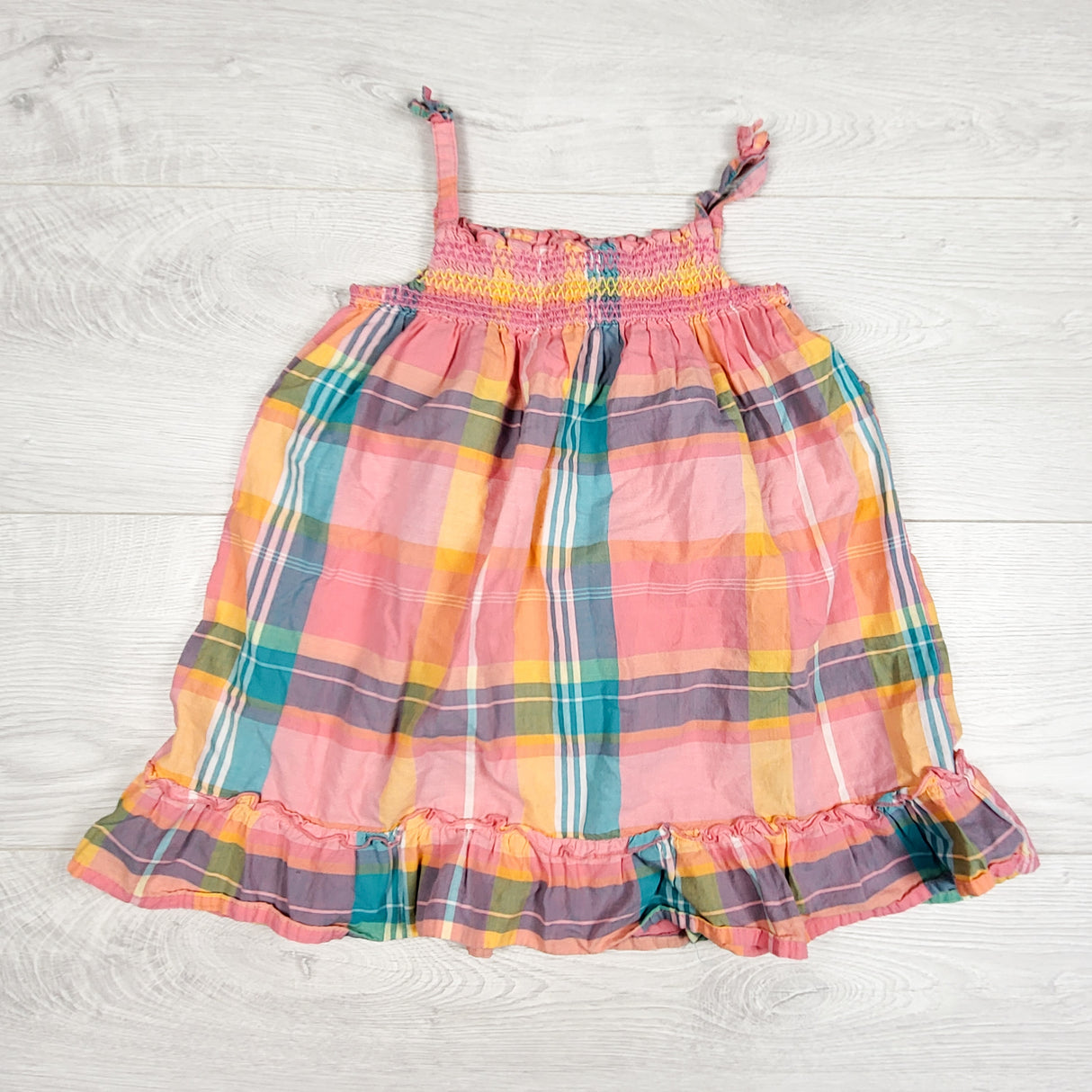 Oshkosh pink plaid sleeveless dress. Size 24 months