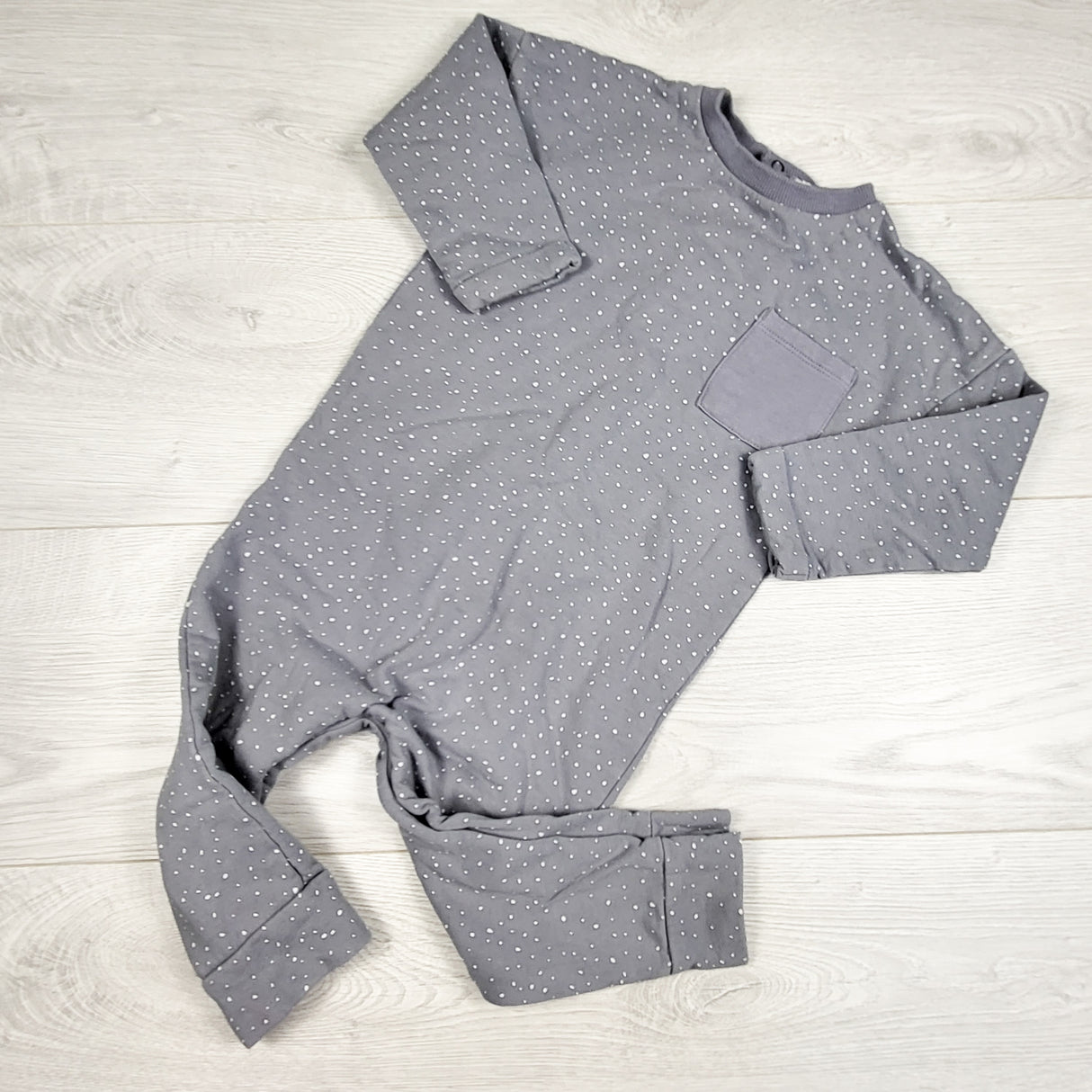 Miles the Label grey spotted romper. Size 18 months