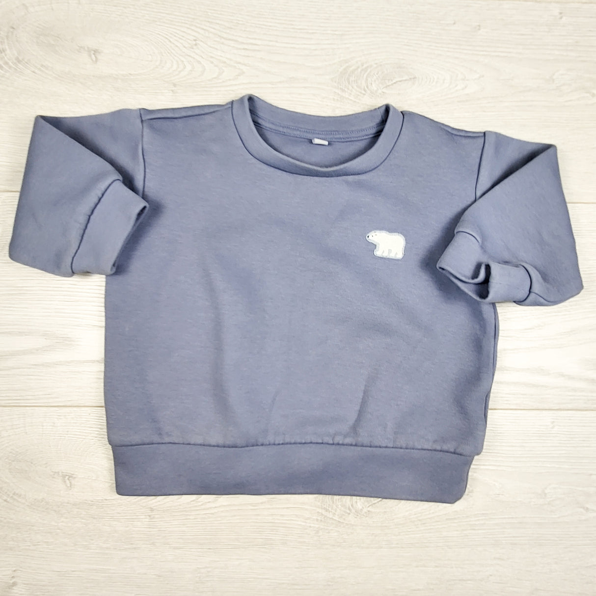 Blue crewneck with polar bear. Size 18-24 months