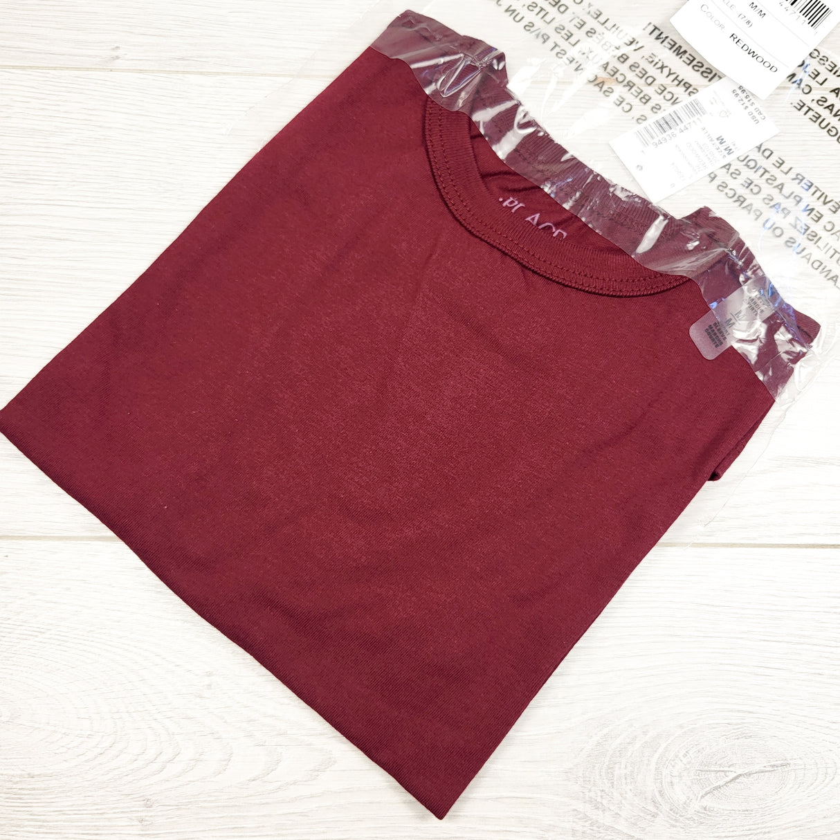 NEW - Children's Place burgundy t-shirt. Size 7/8