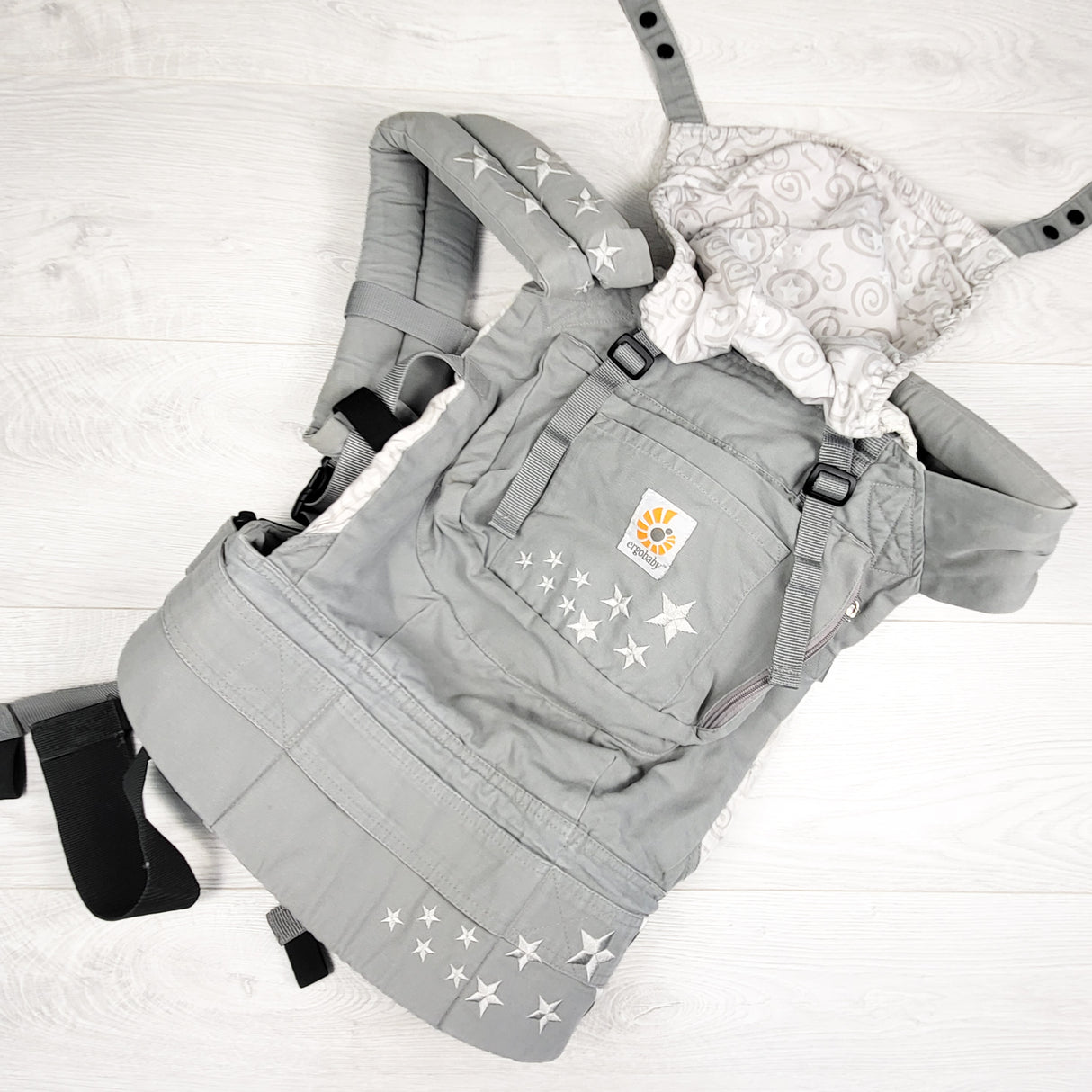 Ergobaby carrier in Galaxy Grey Print (sorry, no shipping)